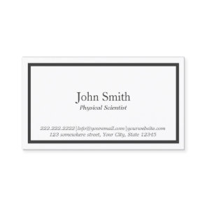 Black Border Physical Scientist Business Card