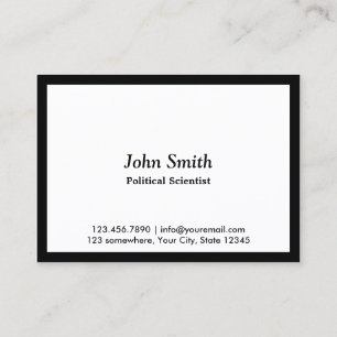 Black Border Political Scientist Business Card