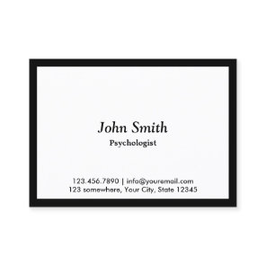 Black Border Psychologist Business Card