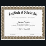 Black Border Scholarship Certificate<br><div class="desc">Black Border Scholarship Certificate</div>