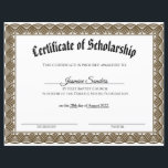 Black Border Scholarship Certificate<br><div class="desc">Black Border Scholarship Certificate</div>