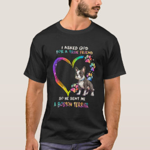 Black Boston Terrier Is My Best Friend Tie Dye Dog T-Shirt