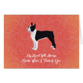 Black Boston Terrier My Heart Will Always Smile (Front Horizontal)