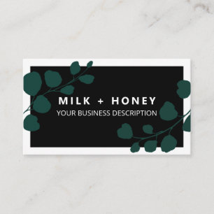 Black Botanical Candle And Soy Melt Business Card