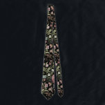 Black Botanical Floral Neck Tie<br><div class="desc">Black Botanical Floral Tie</div>