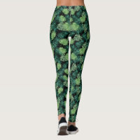 High Waisted Leggings for Women Tropical Palm Leaf Jungle Workout