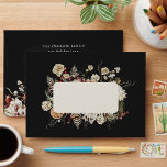 Black Botanical Return Address Envelope<br><div class="desc">Complete your holiday mailings with our Black Botanical Return Address envelope from the Black Boho Botanical Christmas Holiday Card Collection. Featuring a sophisticated design and space for your return address, this envelope adds a touch of elegance to your correspondence. Personalize it with your address for a cohesive and delightful holiday...</div>