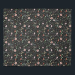 Black botanical wildflower romantic garden duvet<br><div class="desc">Black botanical wildflower romantic garden duvet,  very trendy bohemian flower bouquet in watercolor painted flowers with poppies,  daisies,  dandelions,  leaves,  pink roses and floral patterns. Stylish addition to your bedroom,  fully adjustable with names or pictures.</div>