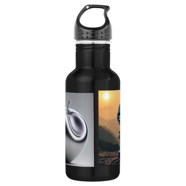 Black botol stainless steel water bottle (Front)