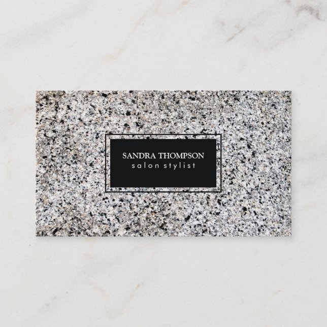 Black boundary trim / stone business card (Front)