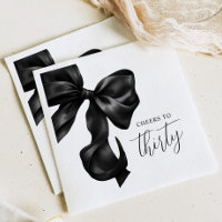 Black Bow 30th 40th 50th Birthday 