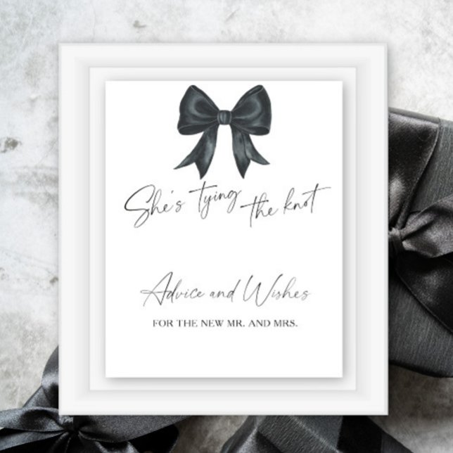 black bow - Advice and Wishes for Newlyweds Poster (Creator Uploaded)