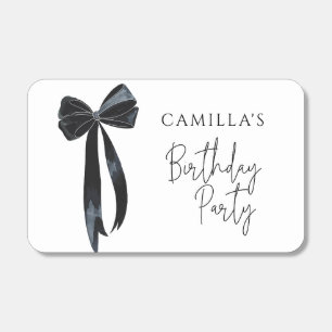 Black Bow Birthday Party Matchboxes