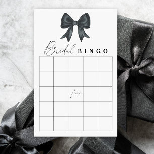 Black Bow Bridal shower bingo game