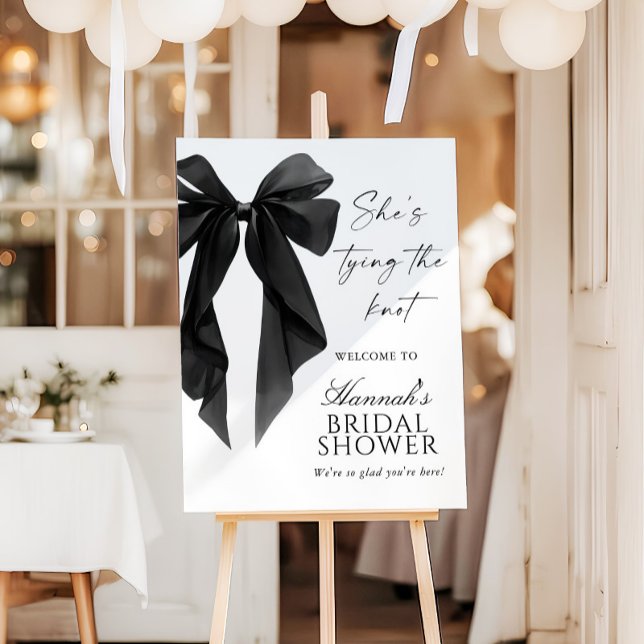 Black Bow Bridal Shower Welcome Sign (Creator Uploaded)