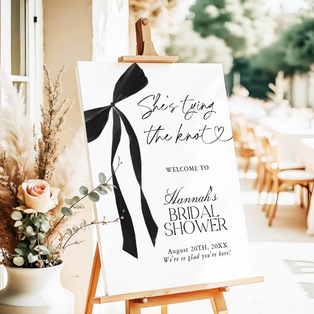 Black Bow Bridal Shower Welcome Sign (Creator Uploaded)