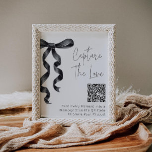Black Bow Capture The Love Hashtag Poster