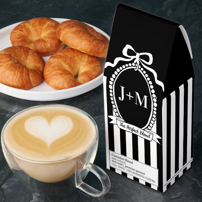 Black Bow Coquette Monogram | Perfect Blend Roasted Coffee (Breakfast)