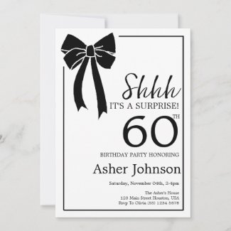 Black Bow Coquette Surprise 60th Birthday Party 
