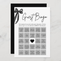 Black Bow Find the Guest Bingo Bridal Shower Game