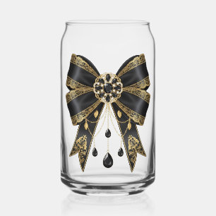 black bow gala can glass
