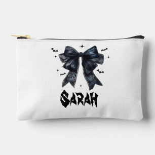 Black Bow Gothic Tote Bachelorette Bridesmaid gift Accessory Pouch
