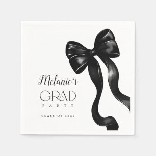 Black Bow Grad Party  Napkins