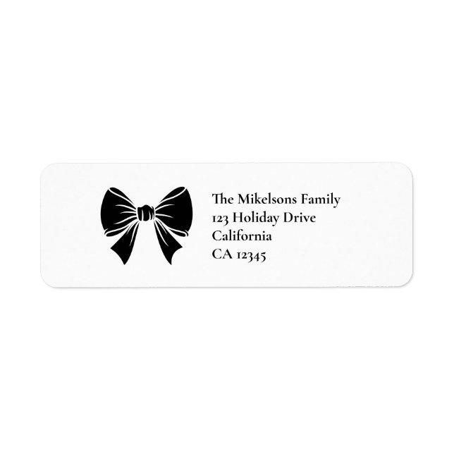 Black Bow Graduation Party  Label (Front)