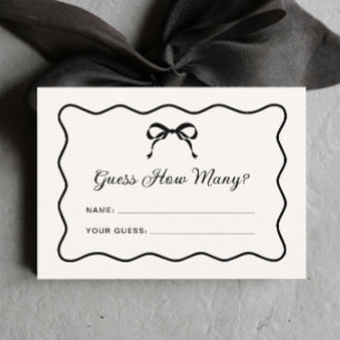 Black Bow Guess How Many Game  Enclosure Card