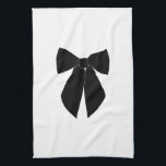 Black Bow Kitchen Towel<br><div class="desc">Black Bow - Preppy Coquette Aesthetic.</div>