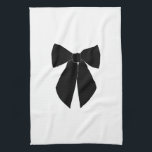 Black Bow Kitchen Towel<br><div class="desc">Black Bow - Preppy Coquette Aesthetic.</div>