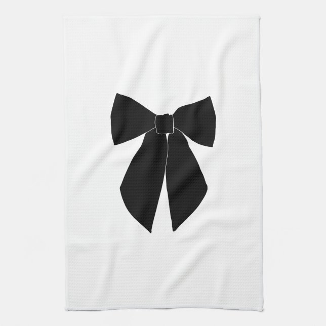 Black Bow Kitchen Towel (Vertical)