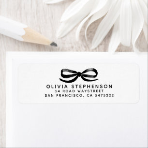 Black Bow Modern Whimsical Label