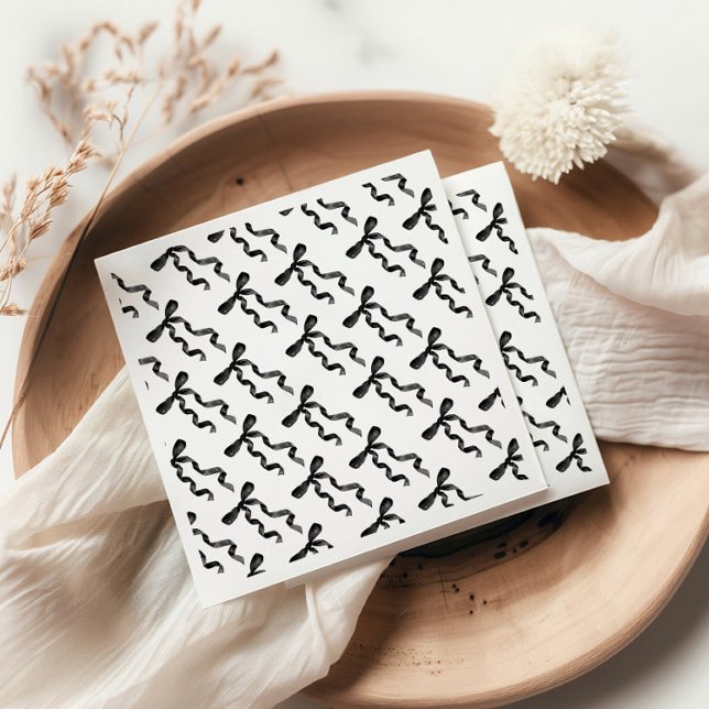 Black Bow  Napkins (Creator Uploaded)