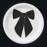 Black Bow Paper Plates<br><div class="desc">Black Bow - Preppy Coquette Aesthetic.</div>