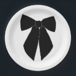 Black Bow Paper Plates<br><div class="desc">Black Bow - Preppy Coquette Aesthetic.</div>