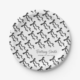 Black Bow Paper Plates