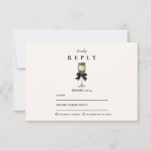 Black Bow Pearl Champagne Graduation