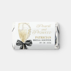 Black Bow Pearls And Prosecco Bridal Shower Hershey's Miniatures