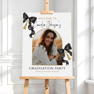 Black Bow Photo 2026 Graduation Party Welcome Foam Board