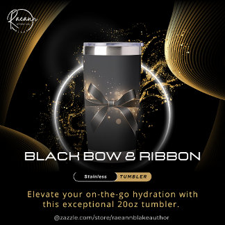 Black Bow & Ribbon Stainless Water Tumbler