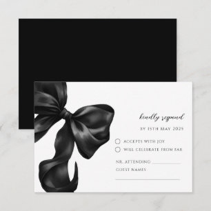 Black Bow RSVP Response Card