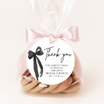 Black Bow She's Tying the Knot Bridal Shower Favor Tags<br><div class="desc">The Black Bow She's Tying the Knot Bridal Shower Favor Tags are the perfect way to add a touch of elegance to your bridal shower favors. Designed with a classic black bow motif, these tags are ideal for attaching to gift bags, treat boxes, or party favors. They combine style and...</div>