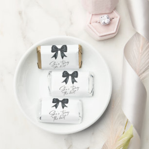 Black Bow She's tying the knot Bridal Shower Hershey's Miniatures