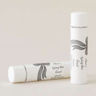 Black Bow She's Tying the Knot Bridal Shower  Lip Balm