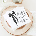 Black Bow She's Tying the Knot Bridal Shower  Napkins<br><div class="desc">Add a touch of elegance to your bridal shower with our Black Bow She's Tying the Knot Bridal Shower Napkins! These chic napkins feature a stylish black bow design, perfect for adding sophistication to your table settings. Whether for cocktails, desserts, or main meals, these napkins bring a cohesive and elegant...</div>