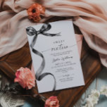 Black Bow Sweet 16 Birthday Invitation<br><div class="desc">Black Bow Sweet 16 Birthday Invitation – Celebrate your milestone birthday in style with this elegant Sweet 16 invitation featuring a classic black bow design. Perfect for setting the tone for a chic and sophisticated event, this invitation showcases a modern black palette and a feminine, graceful aesthetic that is sure...</div>