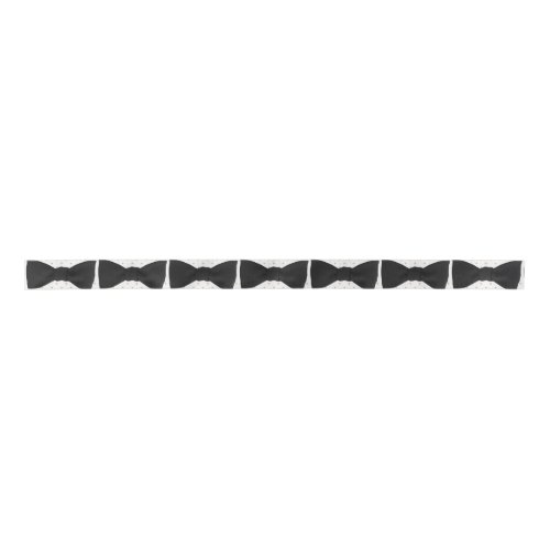 Black Bow Tie Art Ribbon with pink polka dots