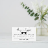 Black Bow Tie Diaper Raffle Ticket Enclosure Card (Standing Front)