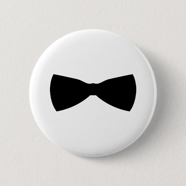 black bow tie pinback button (Front)